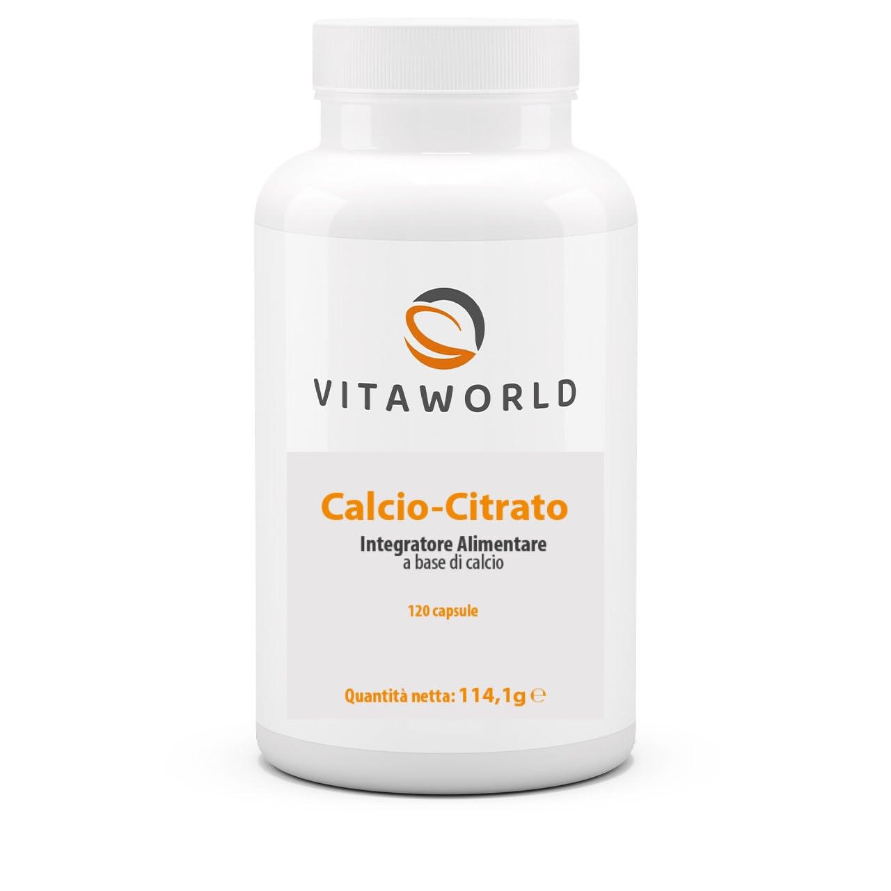 Vita World Pack di 3 Citrato di calcio 500mg 3 x 120 Capsule, Vegano Produzione farmaceutica in Germania