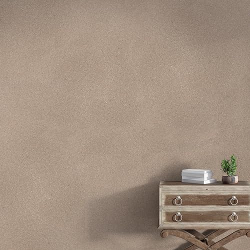 Belka B12 Papier peint taupe, pur coton, autocollant, isolation thermique et acoustique, durable, moderne et élégant, à faire soi-même, écologique et naturel, env. 3,5 m² (m²)
