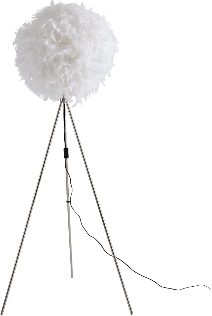 M2 OUTLET M2 OUTLET Floor lamp with feathers - Ø40CM, White: Floor lamp with duck feather photo 2