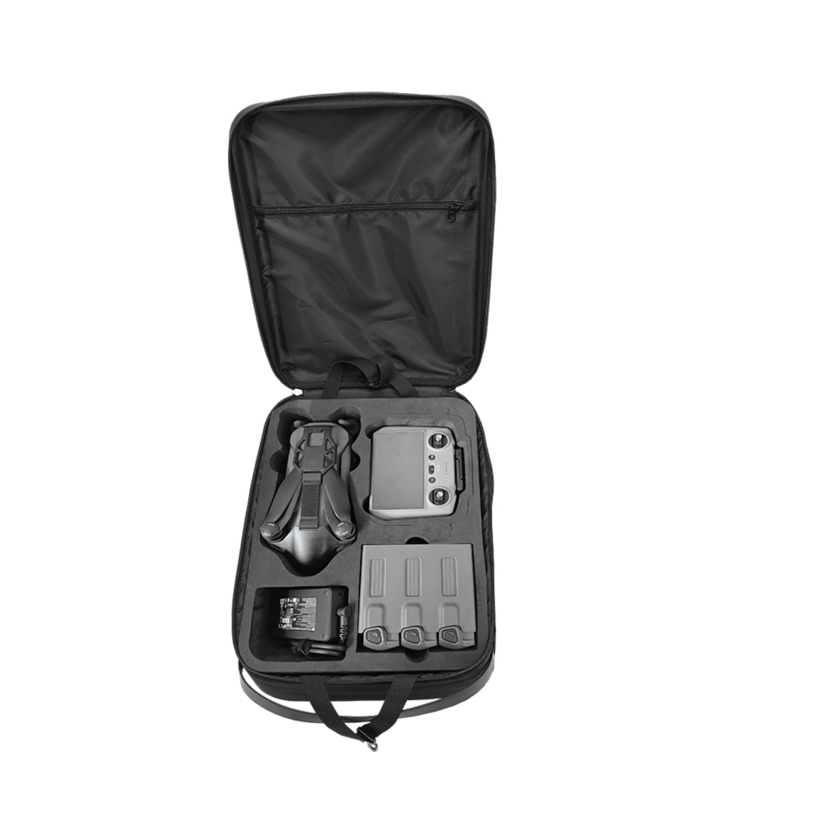Custodia per zaino compatibile con MAVIC4 PRO RC2/RC PRO2, zaino a tracolla per telecomando drone, custodia da viaggio in EVA rigida con cerniera e organizer (solo custodia)