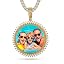 38 Circle Sun Shape(Gold)+Tennis Chain 0954