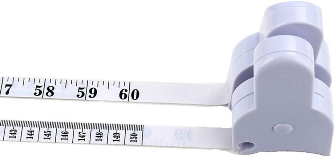 Chiloskit 60 inch & Metric Retractable Scale Measuring Tape Waist Caliper Body Measuring Tape 2Pcs