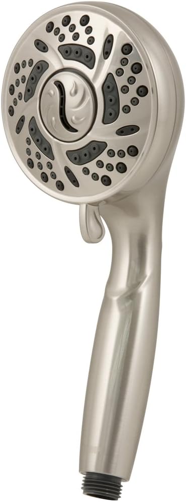 Handheld Shower Head - 6 Spray Settings, Brushed Nickel