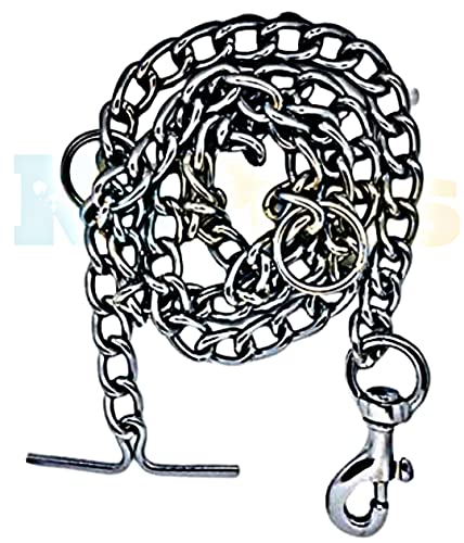 Image of Heavy Weight I Stainless Steel Long Chain I for Heavy Dog Breeds Animals Silver I (L - 60 inch) Chain No-4 Weigth 950 Grams