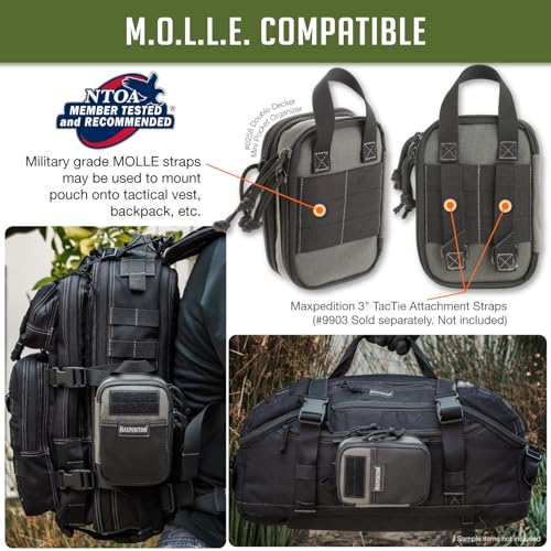 Maxpedition Double-Decker Mini Pocket Organizer Gray Taschen, Wolf Grau, Standard – Ansicht 6