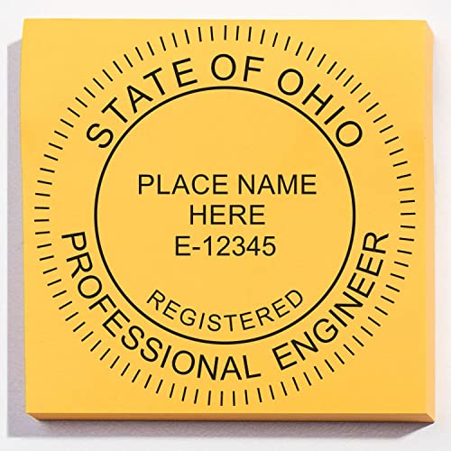 Premium Ohio Engineer Stamp, Self-Inking PE Stamp for Ohio Professional Engineers, 1-3/4 Size, Ideal for Official Documentation, Easy-to-Use Ohio PE Seal Stamp, Ohio OH Engineer Seal