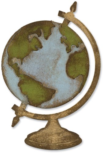 Sizzix 657832 Bigz Die, Vintage Globe by Tim Holtz, Multicolor