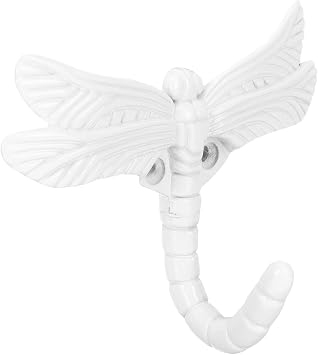 Cabilock Dragonfly Decorative Coat Hook Wall Mounted Cast Iron Key Towel Hat Hanger for Home Entryway Bathroom Kitchen 4.52X2.95X1.96 Inch