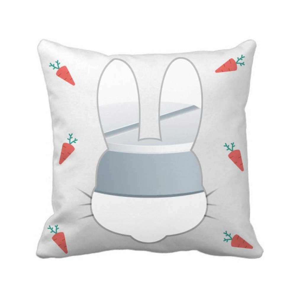 Coussin carré motif lapin pour décorer un cabinet de soins de santé