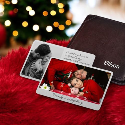 Personalized Wallet Card with Picture: Engraved Metal Insert for Husband, Dad & Men - Ideal for Father's Day, Military Deployment & Anniversary, Valentines Day Gift3