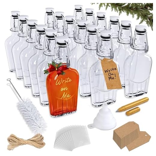 Nevlers 8.5 Oz Glass Flask Bottle Set