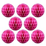 ❀ Hohe Qualität Honeycomb Wabenbälle aus Seidenpapier Pompons aus Papier Wabenpapier Papierkugeln Hängende Dekoration Set