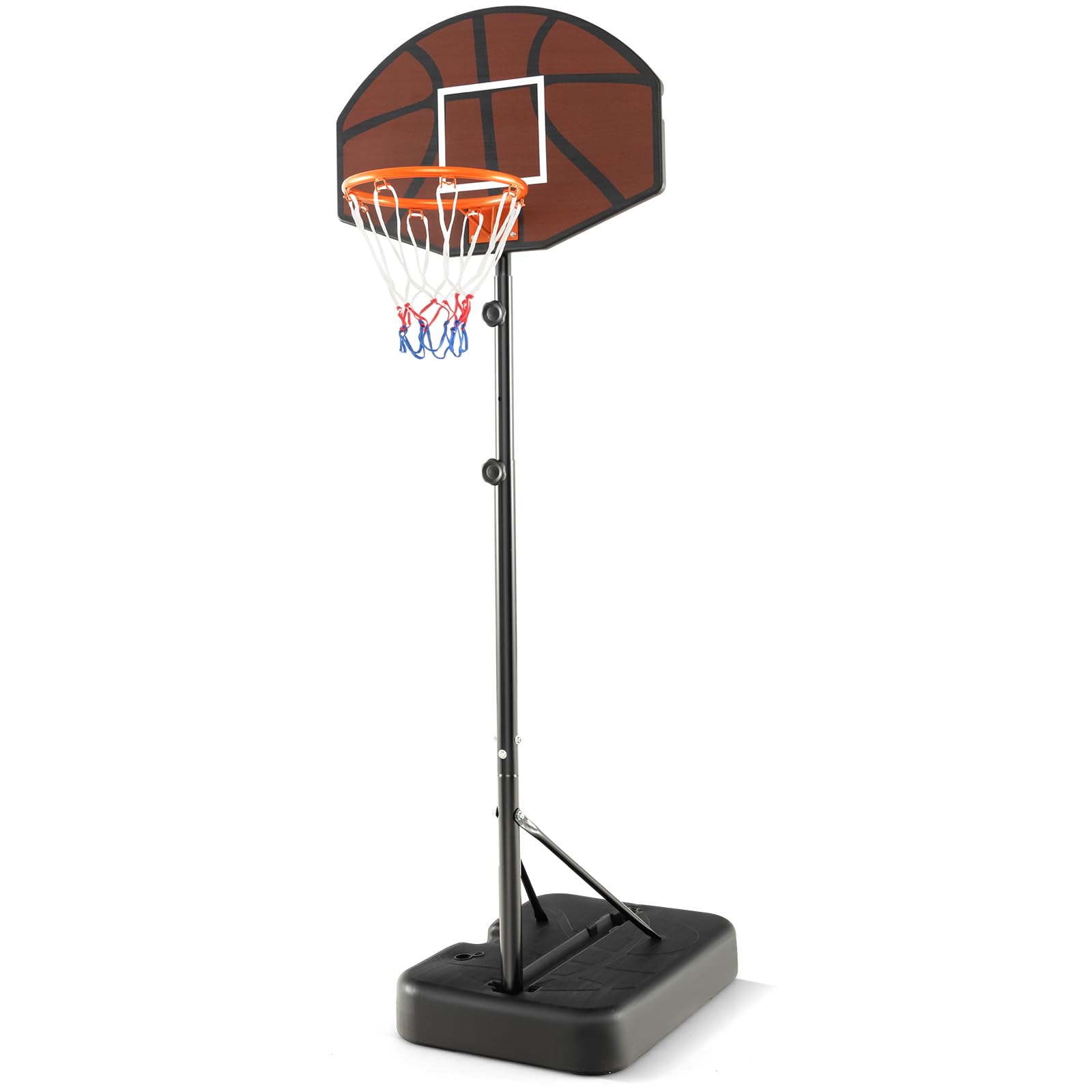 GYMAX Basketball Hoop and Stand, Outdoor Indoor Portable Basketball Net Set
