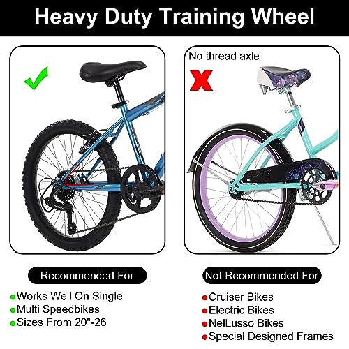 FORTOP Kids' Bike Stabilizers Training Wheels - Heavy-Duty Durable Steel for 16-22 Inch Variable Speed Bicycle, Durable Easy Install & Rust-Resistany for Safe Riding (Ages 3-8) (Yellow, 16inch-22inch)