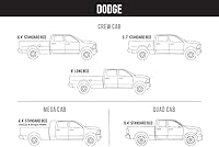 Vista 4 de N-Fab D0284RC-TX Estribo de seguridad rueda a rueda acabado negro con textura se adapta a Dodge Ram 1500/2500 / 3500 de cabina regular de 8