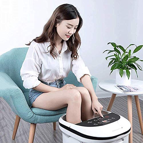 Baño de pies masajeador eléctrico con calefacción, control digital de temperatura, 4 rodillos masajeadores, para aliviar y confortar los pies, bañera eléctrica automática para pies con temperatura constante miniatura 3