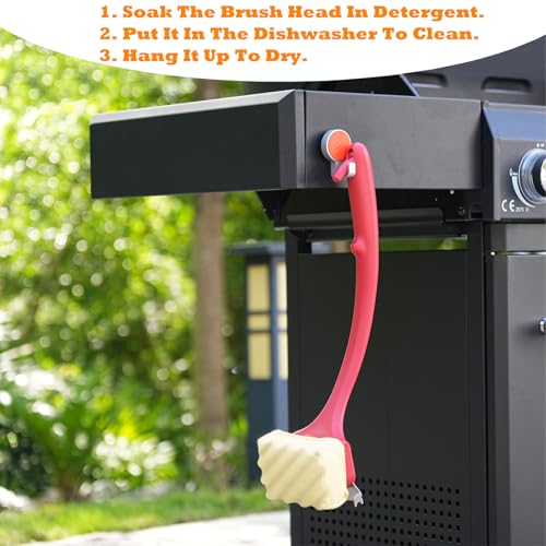 Image of Grill Brush for Outdoor Grill, Bristle Free Grill Brush BBQ Grill Brush with Scraper, Steam Grill Cleaning Brush & Grill Cleaning Kit, BBQ Brush for Gas Charcoal Smoker Griddle, Gifts for Men Dad