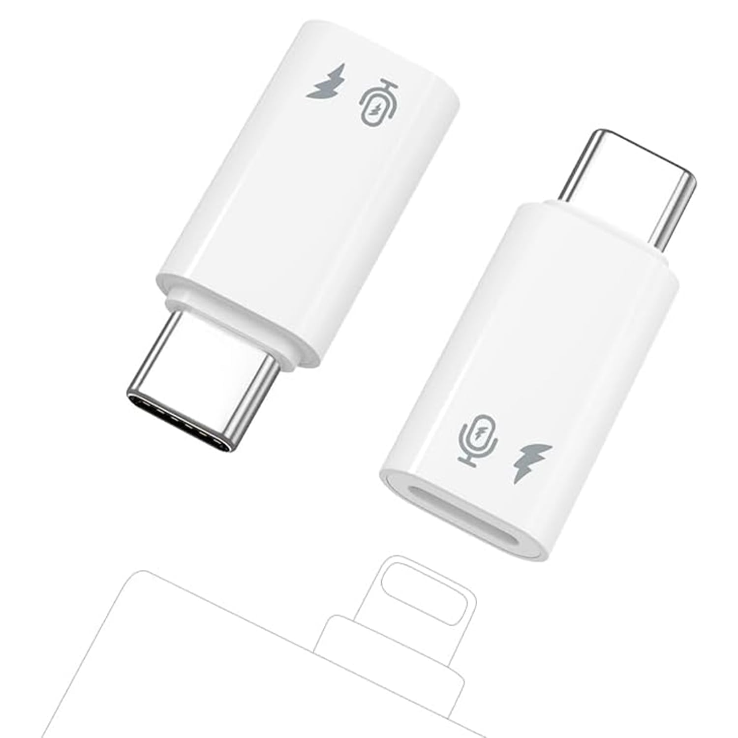 Lightning Female to USB-C Male Microphone Adapter for Lavalier Mic Receiver, Type C Connector Support 27W Fast Charge for iPhone 16/15 Series, iPad Pro/Air, Not for Audio & Data Transfer(1)-image-5