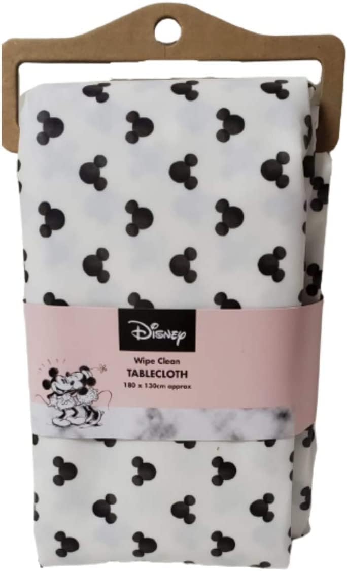 primark Disney Mickey Mouse Tablecloth Black & White 180cm x 130cm Wipe Clean