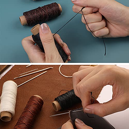 Jupean 36 Colors Waxed Thread,1188Yards Colorful Leather Thread,33Yards Per Color, Leather Sewing Thread,Hand Stitching Thread For Hand Sewing Leather And Bookbinding #TOP3