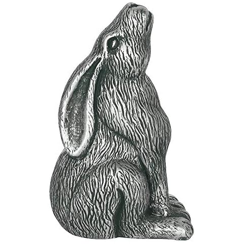 Silver Terracotta Moon Gazing Hare Garden Ornament Cover