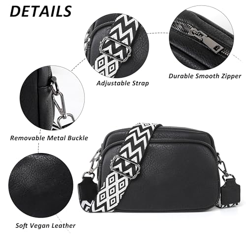 TANTOMI Small Crossbody Bag for Women, Vegan Leather Shoulder Bags for Women, Travel Purse with Adjustable Shoulder Strap — view 3