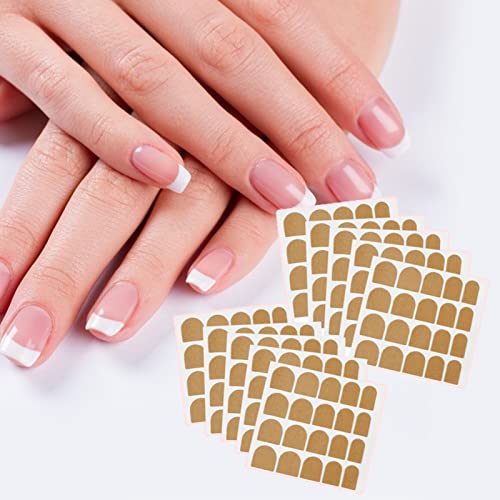 Adonpshy False Nail Tape False Nail Glue Sticker Clear Invisible Jelly Gel Paper Double-Sided Brown #TOP2