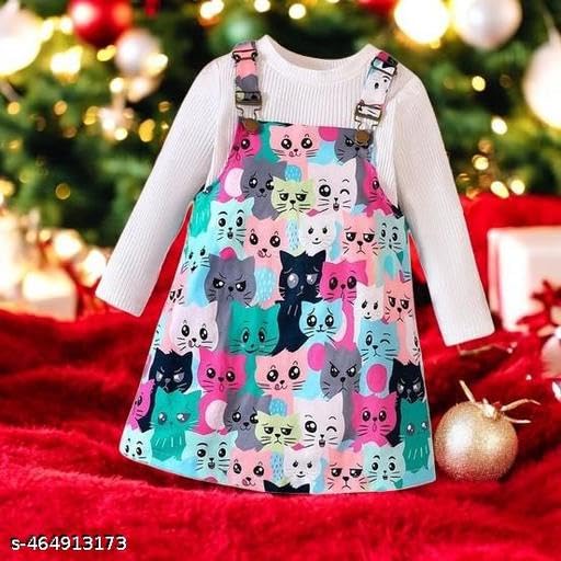 Image of Cute Classy Girls Frocks & Dresses| Soft Cotton Outfit for Kids | Comfortable Everyday Wear Frock for Girls | Suitable for Birthdays, Outings & Festivals