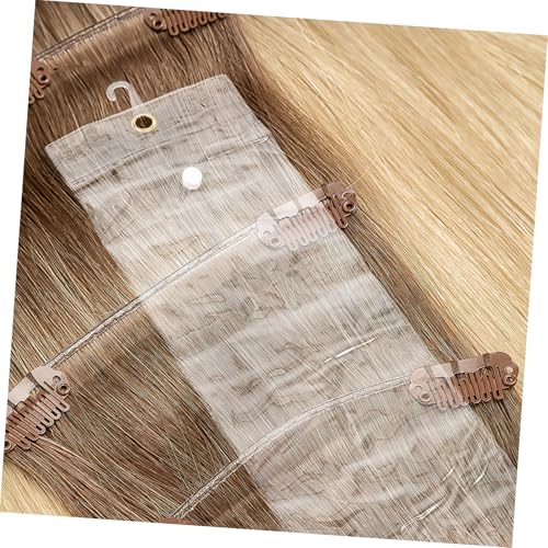 5pcs Pvc Wig Storage Bag with Hook Clear Hanging Pouch for Hair Extensions Travel Business Use Durable Elegant Design4