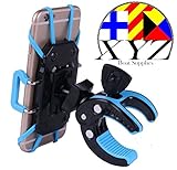 XYZ Boat Supplies Cell Phone Mount/Holder for Motorcycle/Bike Handlebars/Boat, iPhone, Samsung, Smart Phone, (Blue)