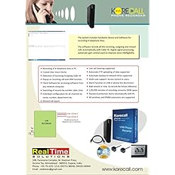 Alternative view of Korecall 4 Line USB Phone Recorder Voice Logger