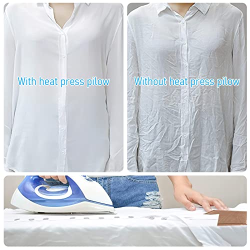 8er-Pack Ausgleichskissen für Transferpresse, 4 Größen Transferkissen mit 3 Heizfolien & Klebeband, Wiederverwendbare Heißpresskissen Kissen Matte für Heat Press Heißpress Digitaltransfer, Bügeln