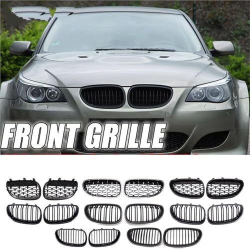 Pare-Chocs Avant BMW Série 5 E60 E61 M5 325i calandre double noir mat 2004-2009 - 2