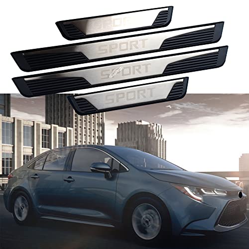 GZBFTDH Car Door Sill Scuff Protector, for Toyota Corolla 2015-2022 Accessories, Door Entry Guard Plate Trim Cover Auto Interior Parts Kick Panels