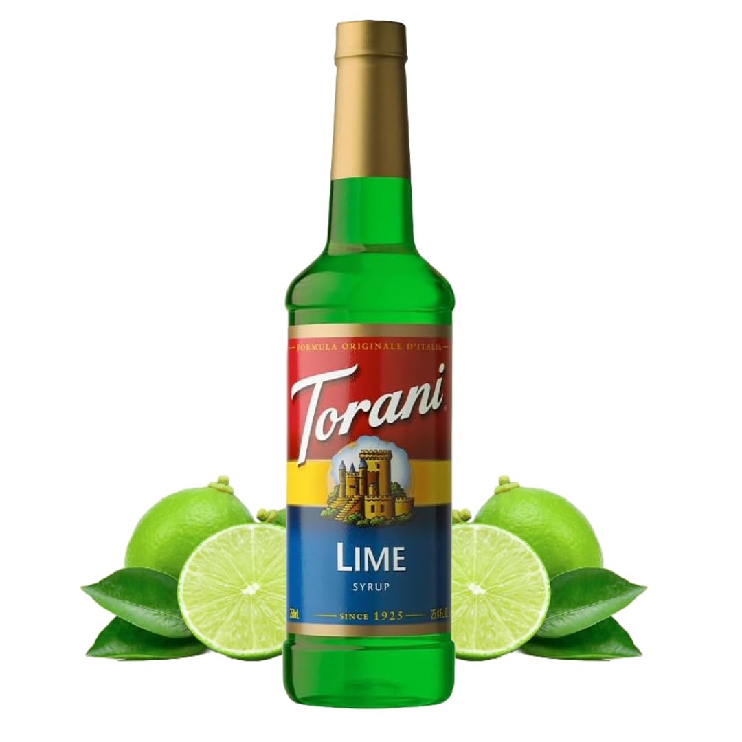 Torani Lime Syrup (750ml) - Premium Cane Sugar Flavouring for Cocktails, Mocktails, Milkshakes & Iced Tea - Zesty Citrus Taste, Vegetarian-Friendly