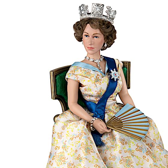 Muñeca Coleccionable Queen Elizabeth II 38 cm miniatura 4