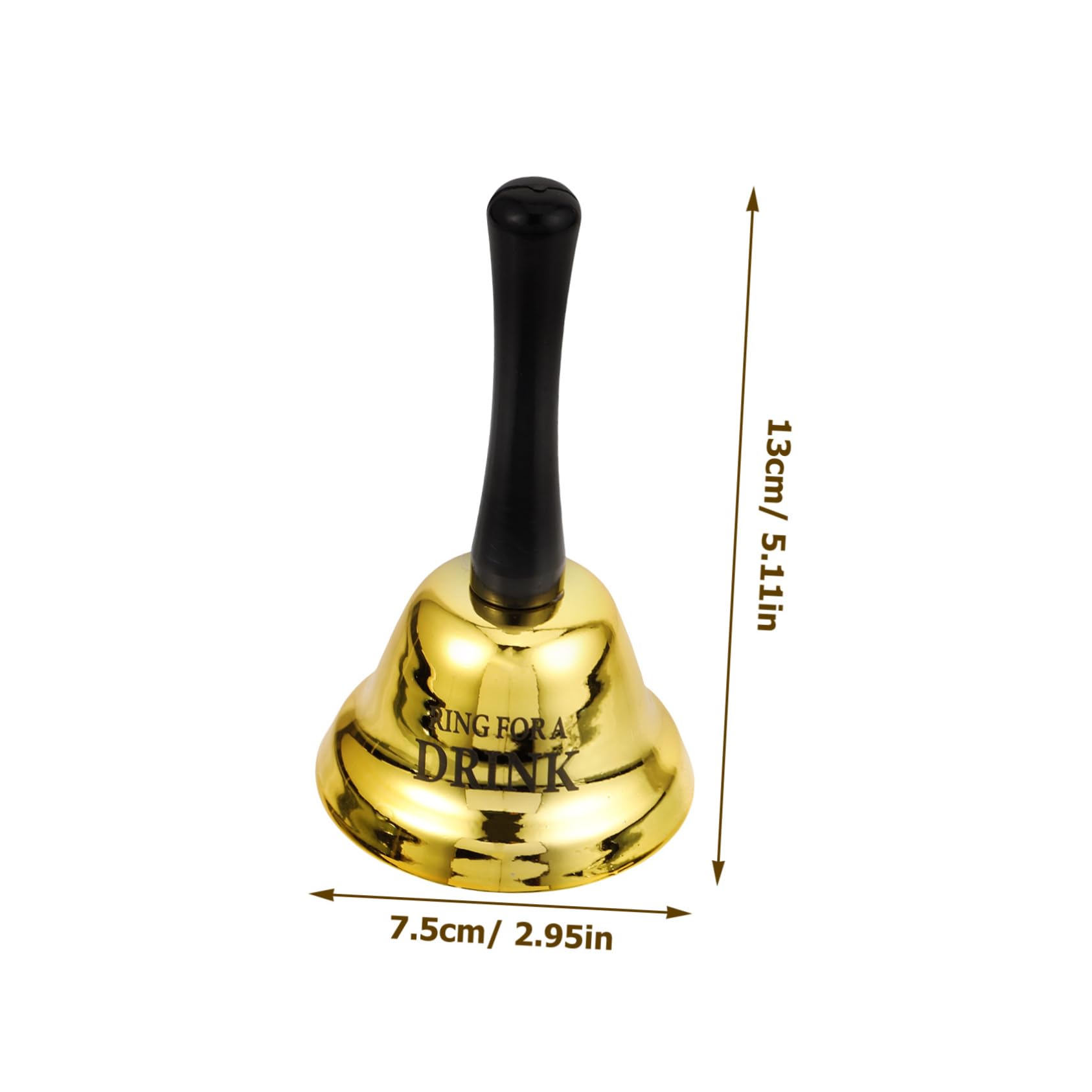 VANZACK 2Pcs Creative Letter Ring Hand Bell for Drink Bell for Bars Restaurants and Bachelor Parties Desktop Bell