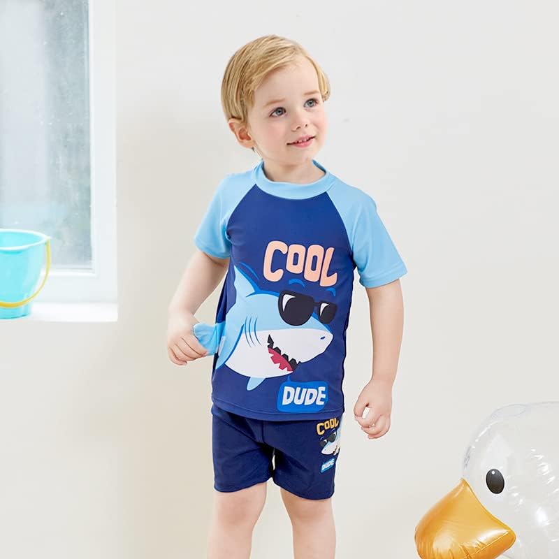 Baby Toddler Boys 3 Pieces Swimsuit Set Boys Swimwear Dinosaur Bathing Suit Rash Guards UPF 50+ - Image 2