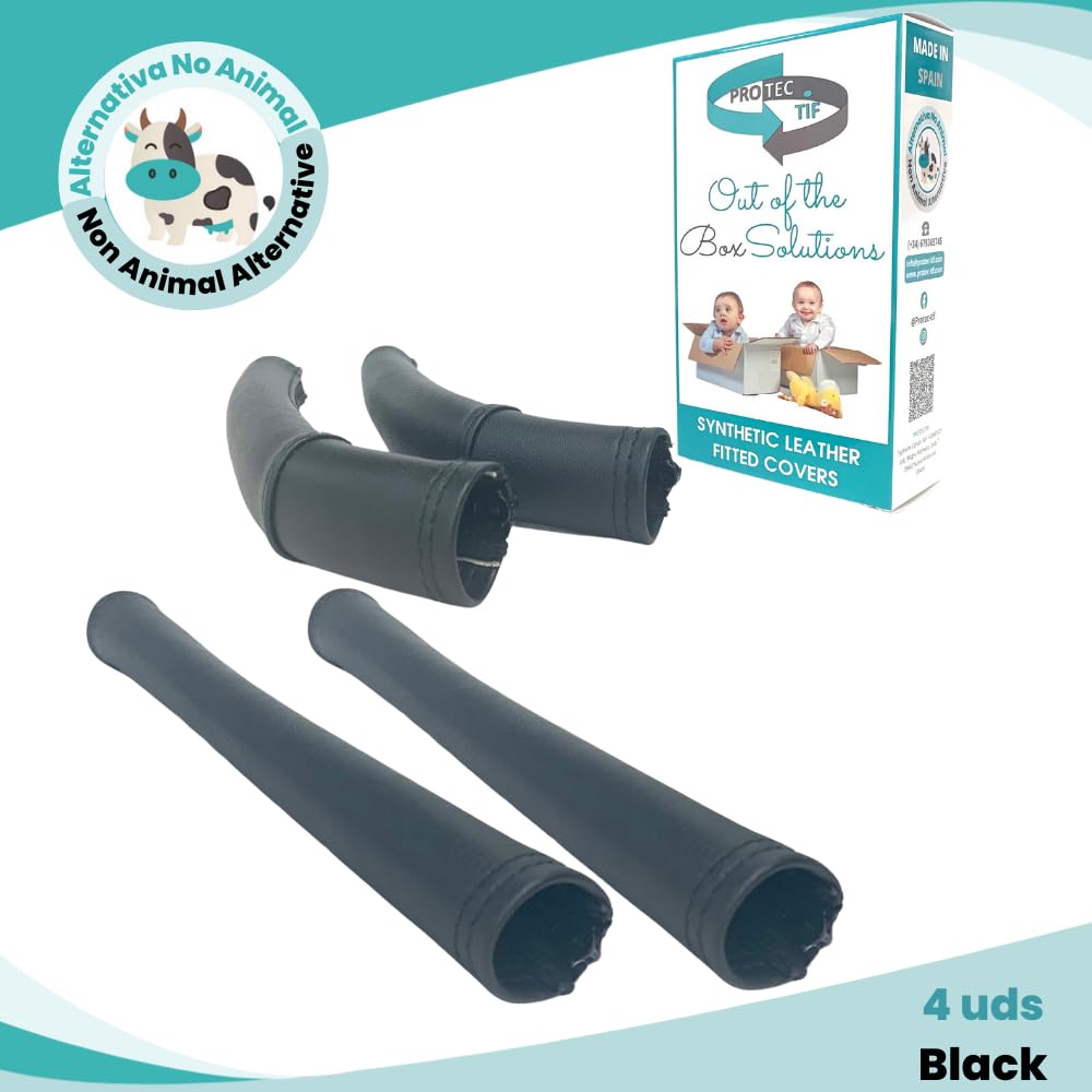 PROTEC TIF | Pack de Fundas de Polipiel Compatible con Bugaboo Donkey 3 y 5 (Se colocan sobre las fundas originales)