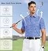 Golf Shirts for Men Dry Fit Performance Casual Collared Mens Golf Polo Shirts Moisture Wicking 4 Way Stretch Polo Shirts for Men Short Sleeve Polo Shirts, L Blue