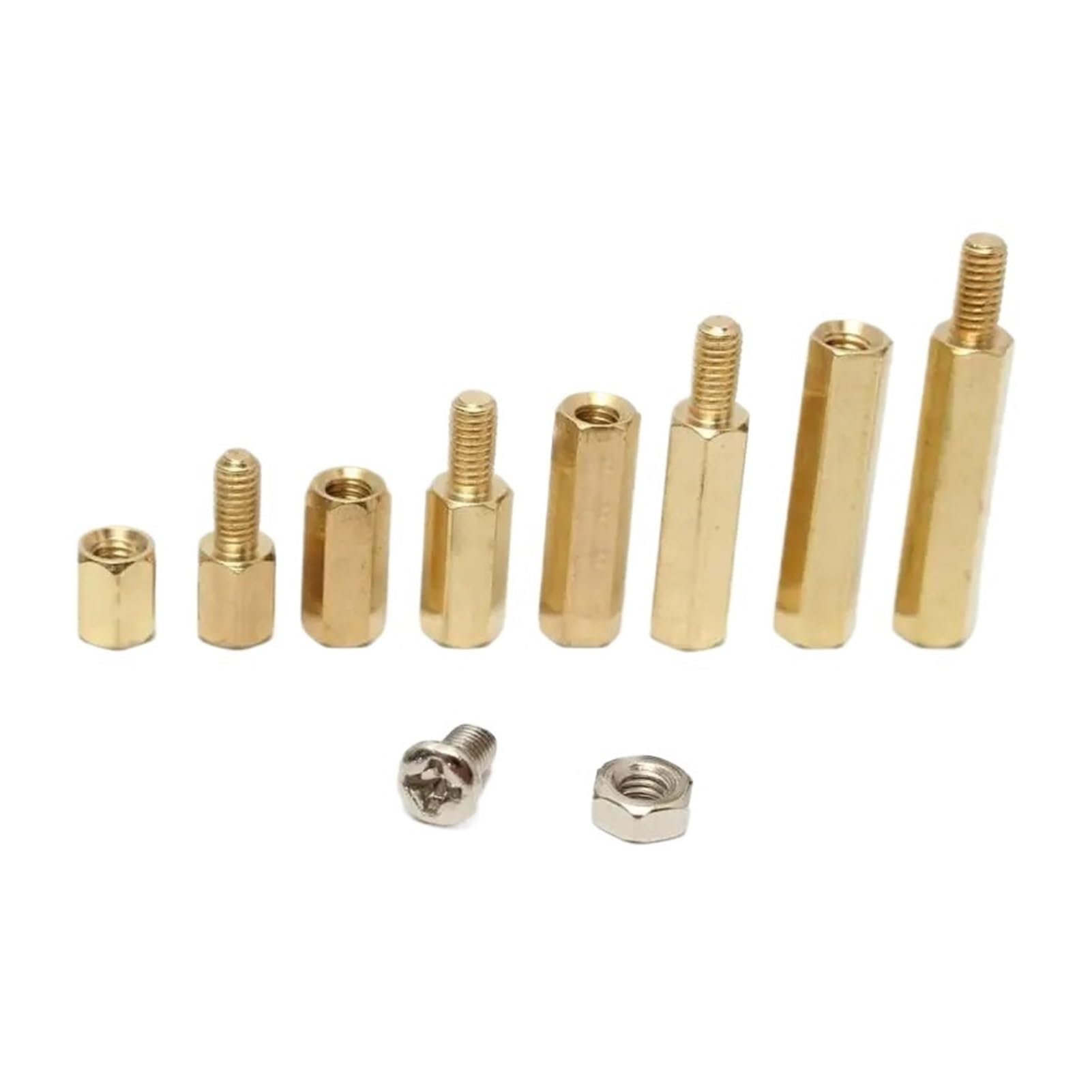 120pcs M3 Male Female Brass Hex Column Standoff Support Spacer Pillar M3 Screw Nut for PCB Board