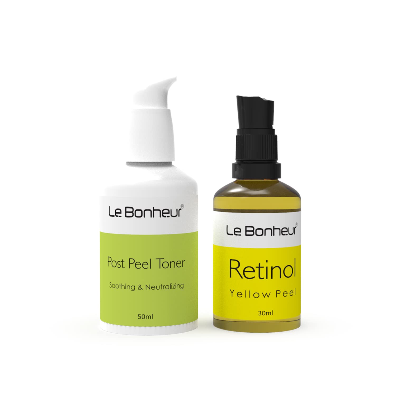 Le Bonheur Retinol Yellow Peel | Free Post Peel Neutralizer | Kojic Acid, Niacinamide, Alpha Arbutin | Naturally removes dead skin layer | Improves Skin Texture | Improves Skin Colour Tone | Men & Women | 30 ml 3