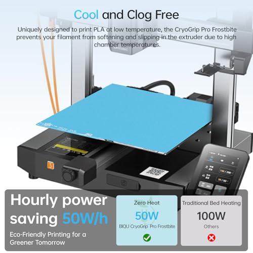 Image of BIQU CryoGrip Pro Frostbite for Kobra 3 Combo 3D Printer 250x250mm Cold Build Plate Room Temperature Print Double Sided Upgrade Plate Removable Surface Platform
