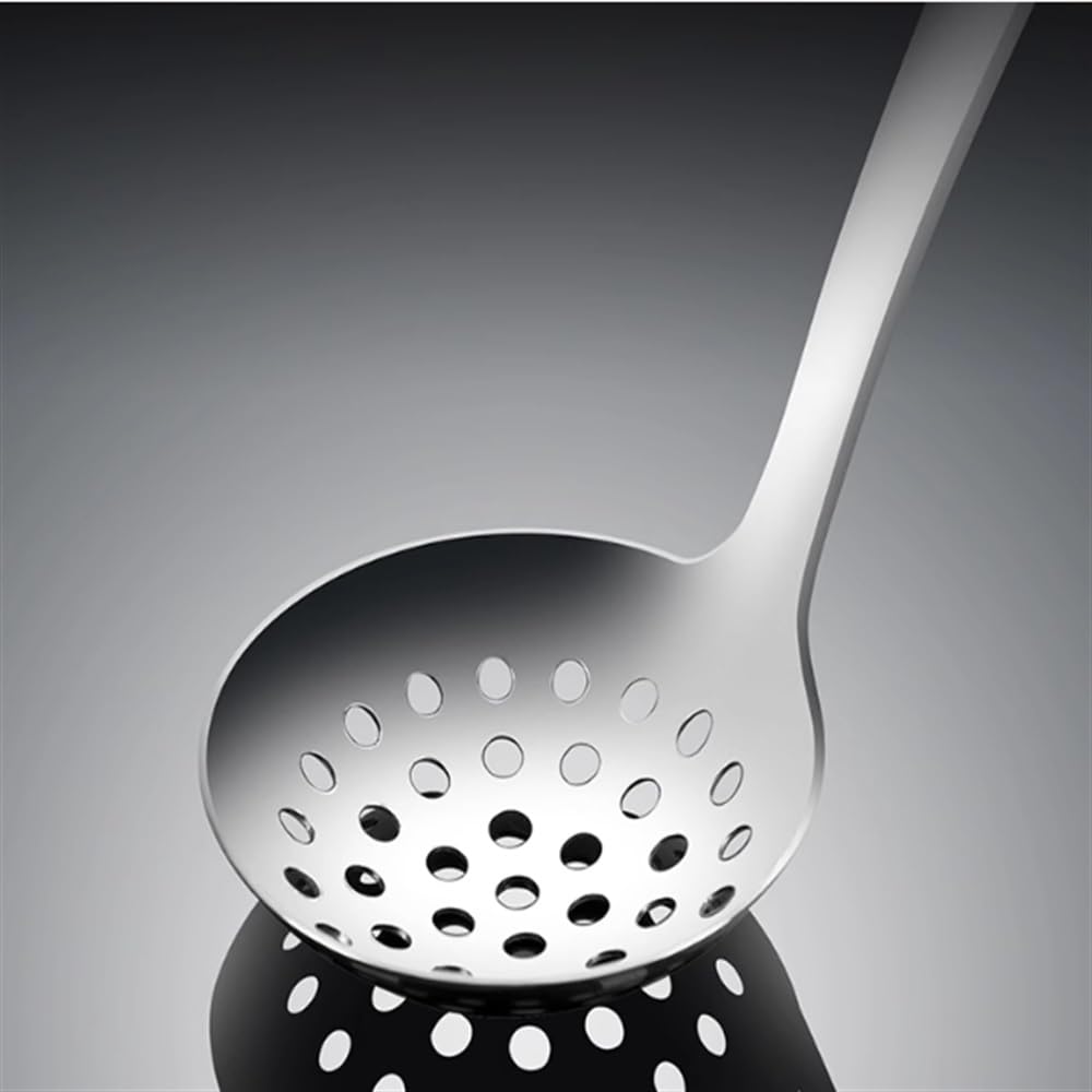 Cuchara de cocina, Cuchara ranurada de mango largo for ollas calientes, cuchara con fugas for uso doméstico, for el consumo en(28x7.5cm)