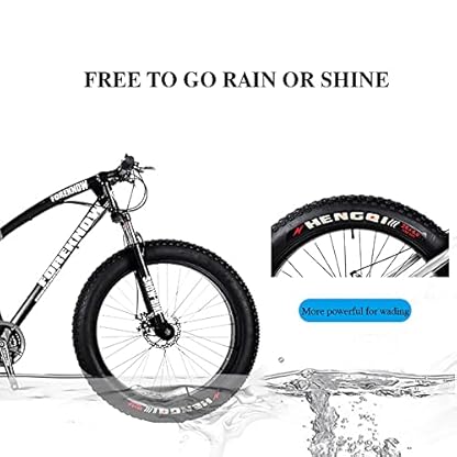 20/24/26 x 4,0 Zoll Dickes Rad-Mountainbike, Fat Tire Mountain Trail Bike für Erwachsene, 7/21/24/27/30-Gang-Fahrrad, Rahmen aus Kohlenstoffstahl, Doppelfederung – Bild 7
