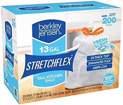 Berkley Jensen 13 Gallon Fresh Scent Drawstring Trash Bag, 200 ct.