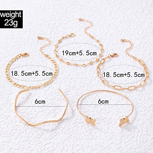 Gold-Plated Stackable Bracelet Set (CT-BNGB-49165)
