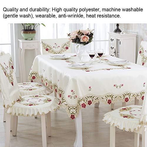 Joyzan JOYZAN70R8W3XDHS-01 Flower Embroidered Tablecloth thumb #3