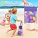 Dreamon Collapsible Beach Toys Set for Kids 3-10, Collapsible Sand Bucket with Beach Molds and Mesh Bag, 2 Pack Shovels Set Ice Cream Sand Toys for Beach, Sandbox Travel Toys for Kids Toddlers Girls