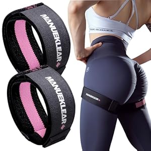 MANUEKLEAR Blood Flow Restriction Bands for Women Glutes Leg, Booty Bands for Women Butt Lift, BFR Occlusion Thigh Bands for Workout Squat Hip Building